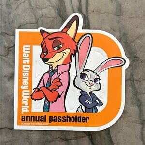 Walt Disney World Zootopia Annual Passholder Magnet 2026